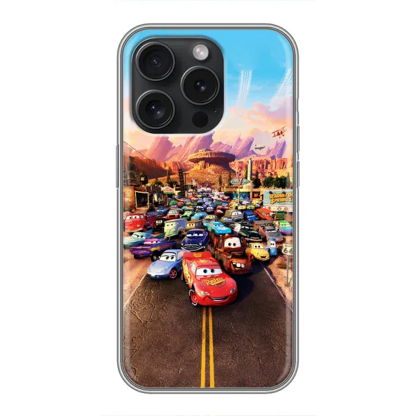 Чохол з принтом «Тачки на трасі» для iPhone 15 Pro
