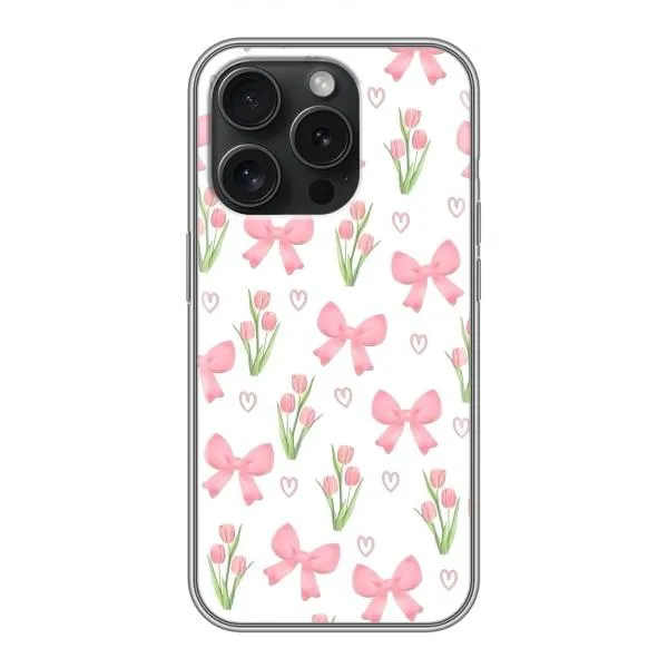 Чохол з принтом «Банти і квіти» для iPhone 15 Pro