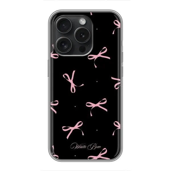 Чохол з принтом «Банти на чорному» для iPhone 15 Pro