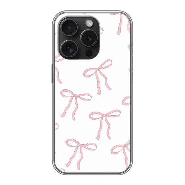 Чохол з принтом «Рожеві бантики» для iPhone 15 Pro