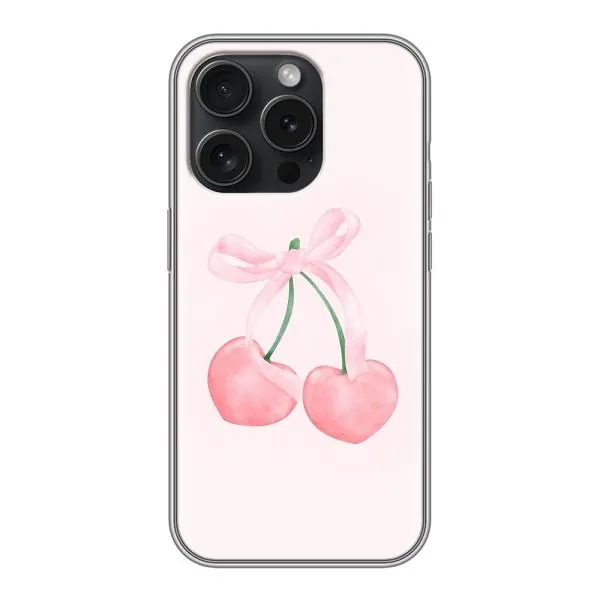 Чохол з принтом «Рожеві вишні» для iPhone 15 Pro