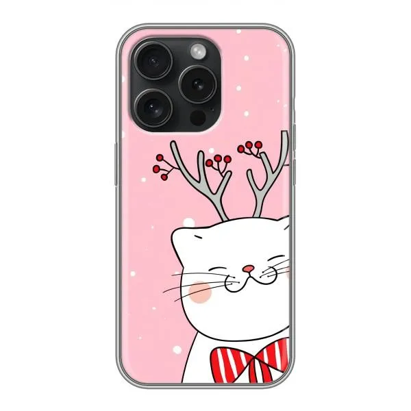 Чехол с принтом «Зимний кот» для iPhone 15 Pro