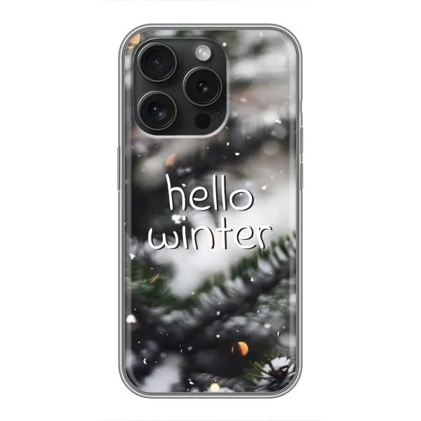 Чехол с принтом «Hello winter» для iPhone 15 Pro
