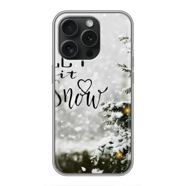 Чехол с принтом «Let it snow» для iPhone 15 Pro