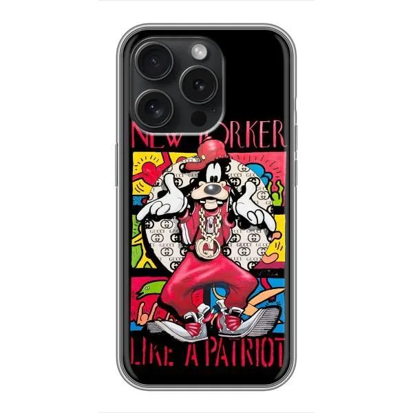 Чохол з принтом «Мультяшний Волк» для iPhone 15 Pro