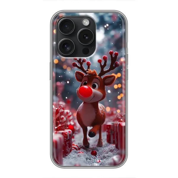 Чохол з принтом «Олень серед подарунків» для iPhone 15 Pro