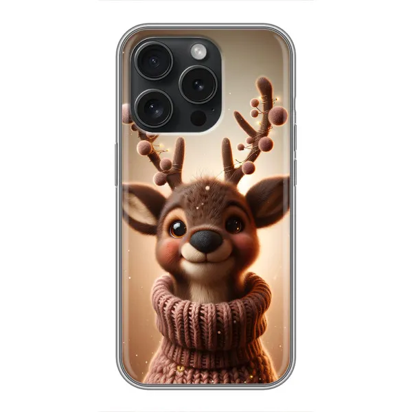 Чохол з принтом «Олень в светрі» для iPhone 15 Pro