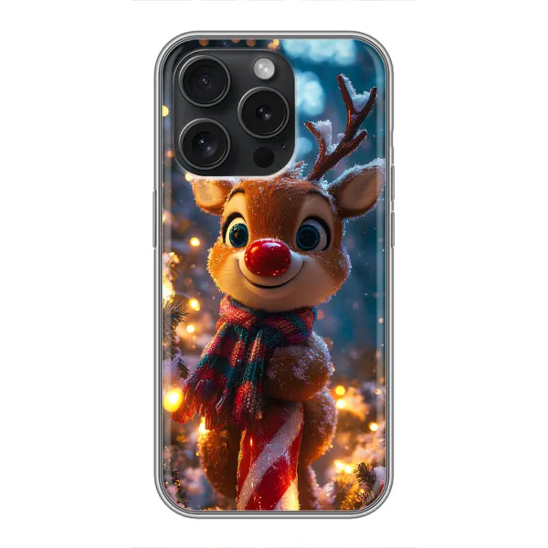 Чохол з принтом «Олень з шарфом» для iPhone 15 Pro