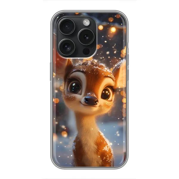 Чохол з принтом «Оленятко серед гірлянд» для iPhone 15 Pro