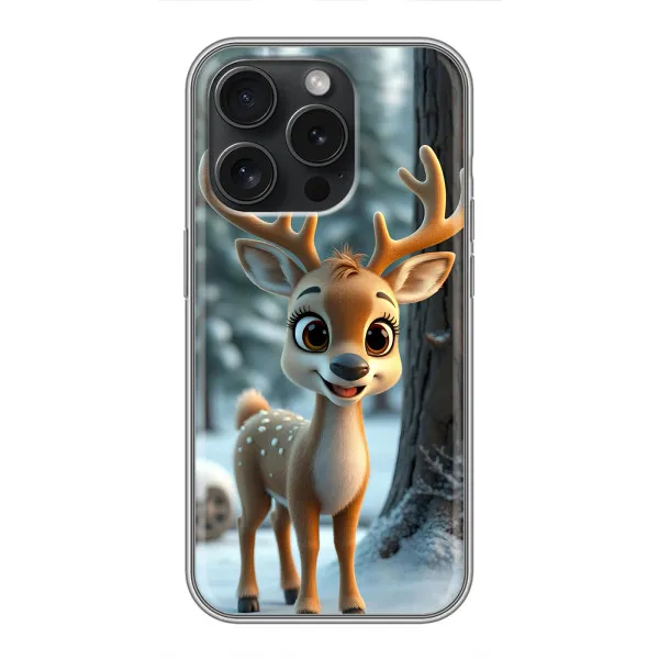 Чохол з принтом «Оленятко в лісі» для iPhone 15 Pro