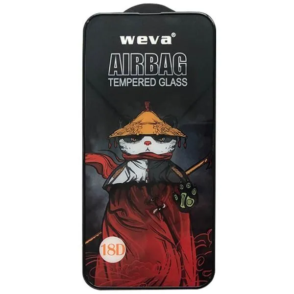 Защитное 2.5D стекло Weva AirBag (тех.пак) для Apple iPhone 15 / 16 (6.1") — Черный