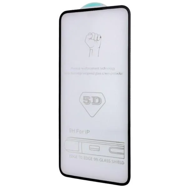 Захисне скло 5D Hard (full glue) (тех.пак) для Apple iPhone 15 / 16 (6.1") — Чорний — фото 2