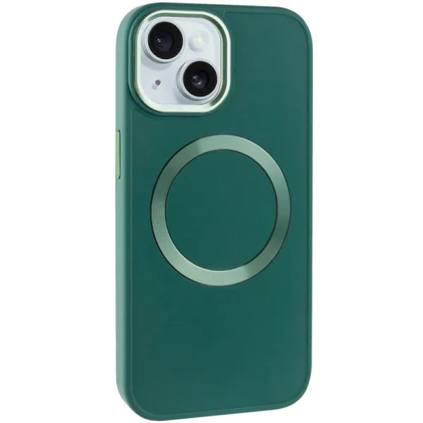 TPU чохол Bonbon Metal Style with Magnetic Fit для Apple iPhone 15 (6.1") — Зелений — фото 1 TPU чохол Bonbon Metal Style with Magnetic Fit для Apple iPhone 15 (6.1") — Зелений — фото 1