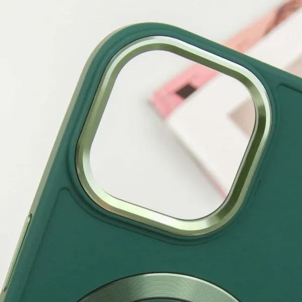 TPU чохол Bonbon Metal Style with Magnetic Fit для Apple iPhone 15 (6.1") — Зелений — фото 3 TPU чохол Bonbon Metal Style with Magnetic Fit для Apple iPhone 15 (6.1") — Зелений — фото 3