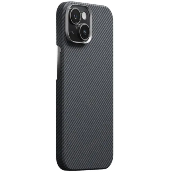 Чехол PC Carbon Protection Slim with Magnetic Fit для Apple iPhone 15 (6.1") — Черный — фото 1