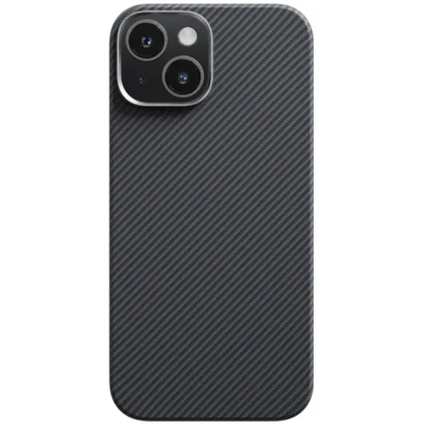 Чехол PC Carbon Protection Slim with Magnetic Fit для Apple iPhone 15 (6.1") — Черный — фото 2