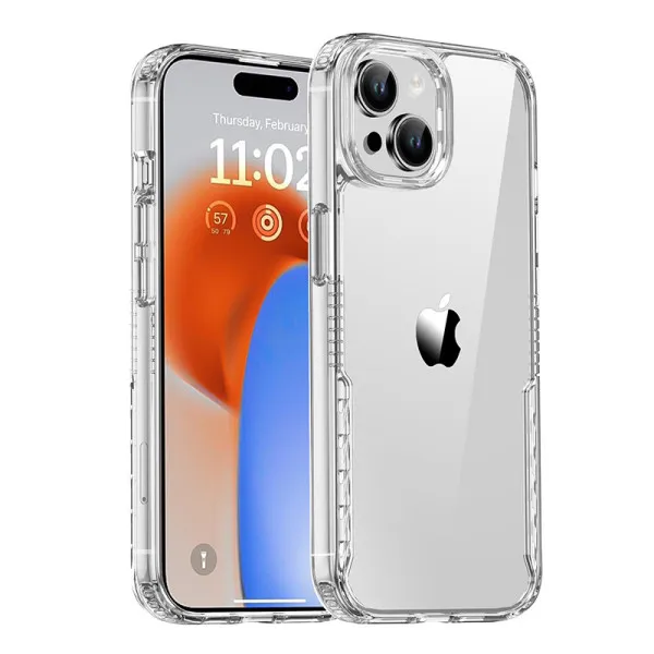 Чехол TPU+PC Multi-Color для Apple iPhone 15 (6.1") — Прозрачный — фото 1