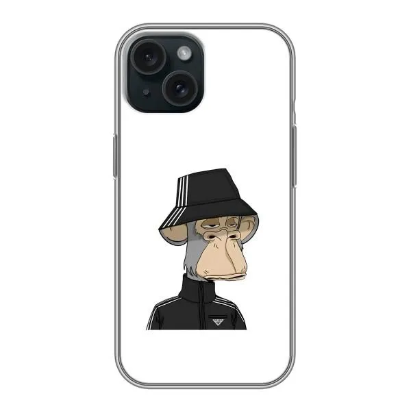 Чехол с принтом «обезьяна NFT Adidas» для iPhone 15