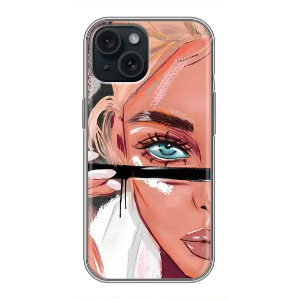 Чехол с принтом «Макияж» для iPhone 15