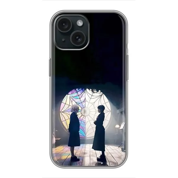 Чехол с принтом «Уэнздей и Инид» для iPhone 15 Чехол с принтом «Уэнздей и Инид» для iPhone 15