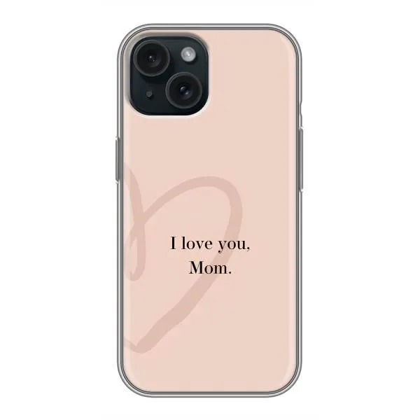 Чехол с принтом «Сердце маме» для iPhone 15