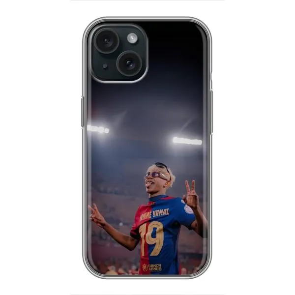 Чохол з принтом «Ямаль на стадіоні» для iPhone 15