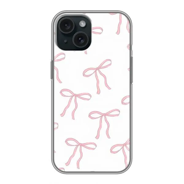 Чехол с принтом «Розовые бантики» для iPhone 15