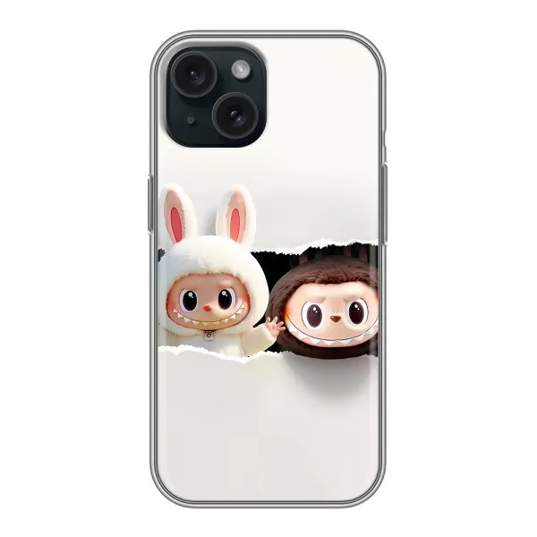 Чохол з принтом «Лабубу» для iPhone 15 Чохол з принтом «Лабубу» для iPhone 15