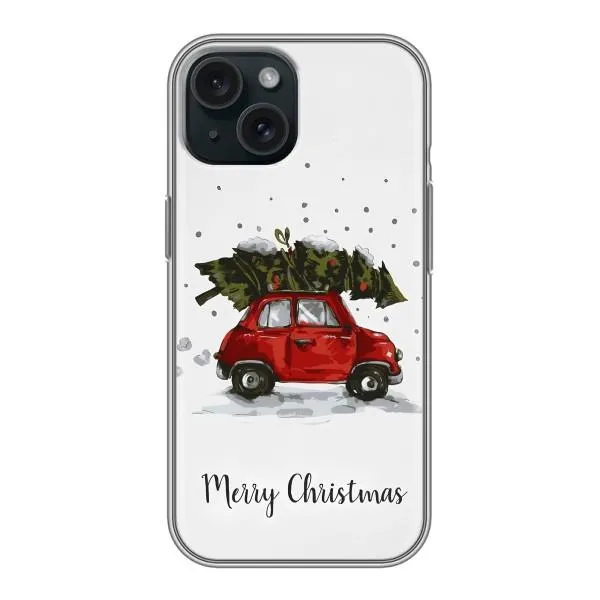 Чехол с принтом «Машина с елкой» для iPhone 15 Чехол с принтом «Машина с елкой» для iPhone 15