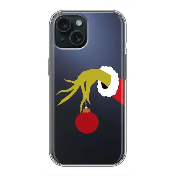 Чохол з принтом «Грінч з іграшкою» для iPhone 15