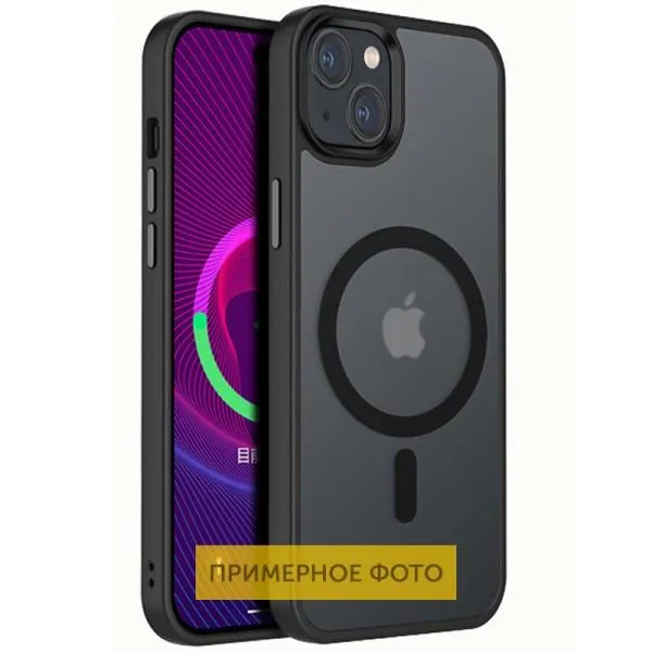 TPU+PC чехол Metal Buttons with MagSafe Colorful для Apple iPhone 16 Plus (6.7") — Черный — фото 1 TPU+PC чехол Metal Buttons with MagSafe Colorful для Apple iPhone 16 Plus (6.7") — Черный — фото 1