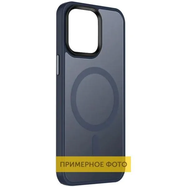 TPU+PC чехол Metal Buttons with MagSafe Colorful для Apple iPhone 16 Plus (6.7") — Синий — фото 2
