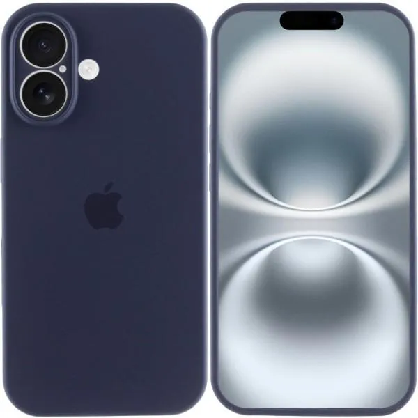 Чохол Silicone Case Full Camera Protective (AA) для Apple iPhone 16 Plus (6.7") — Темно-синій — фото 2
