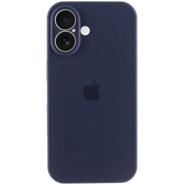 Чохол Silicone Case Full Camera Protective (AA) для Apple iPhone 16 Plus (6.7") — Темно-синій — фото 5