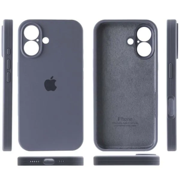 Чохол Silicone Case Full Camera Protective (AA) для Apple iPhone 16 Plus (6.7") — Сірий — фото 3