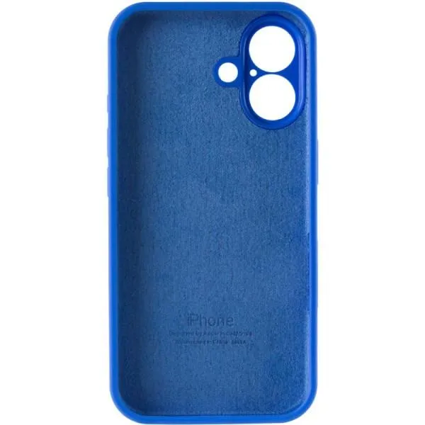 Чохол Silicone Case Full Camera Protective (AA) для Apple iPhone 16 Plus (6.7") — Синій — фото 4 Чохол Silicone Case Full Camera Protective (AA) для Apple iPhone 16 Plus (6.7") — Синій — фото 4