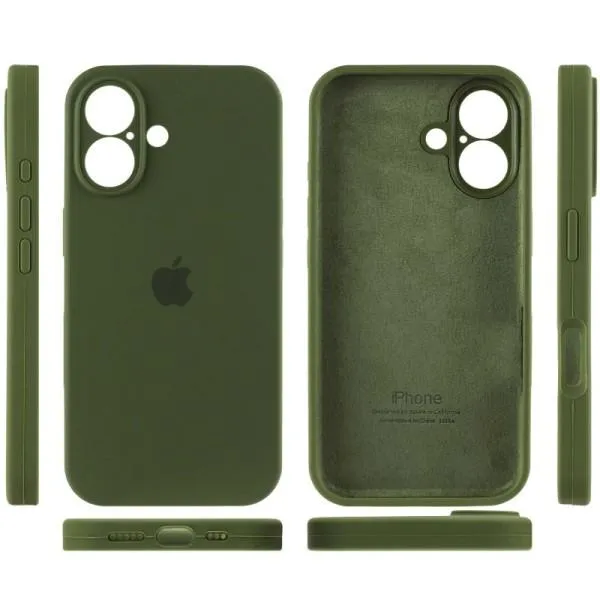 Чохол Silicone Case Full Camera Protective (AA) для Apple iPhone 16 Plus (6.7") — Зелений — фото 4 Чохол Silicone Case Full Camera Protective (AA) для Apple iPhone 16 Plus (6.7") — Зелений — фото 4