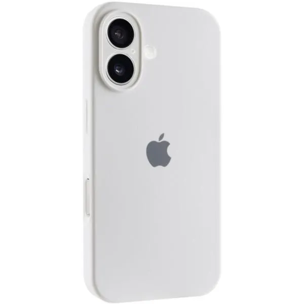 Чохол Silicone Case Full Camera Protective (AA) для Apple iPhone 16 Plus (6.7") — Білий — фото 1