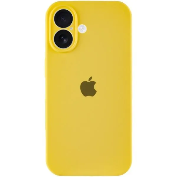 Чохол Silicone Case Full Camera Protective (AA) для Apple iPhone 16 Plus (6.7") — Жовтий — фото 3 Чохол Silicone Case Full Camera Protective (AA) для Apple iPhone 16 Plus (6.7") — Жовтий — фото 3