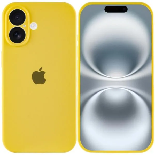 Чохол Silicone Case Full Camera Protective (AA) для Apple iPhone 16 Plus (6.7") — Жовтий — фото 4 Чохол Silicone Case Full Camera Protective (AA) для Apple iPhone 16 Plus (6.7") — Жовтий — фото 4