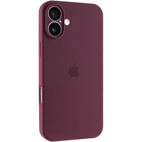 Чохол Silicone Case Full Camera Protective (AA) для Apple iPhone 16 Plus (6.7") — Бордовий — фото 1