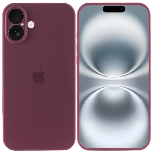 Чохол Silicone Case Full Camera Protective (AA) для Apple iPhone 16 Plus (6.7") — Бордовий — фото 2