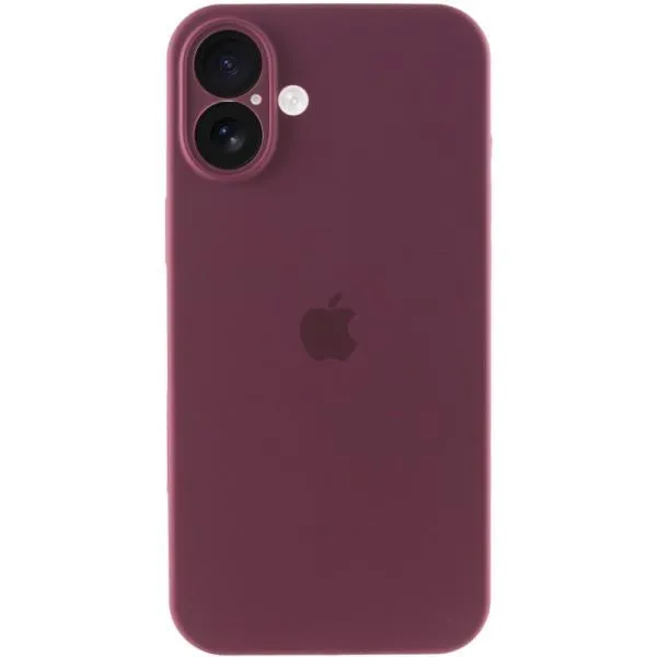 Чохол Silicone Case Full Camera Protective (AA) для Apple iPhone 16 Plus (6.7") — Бордовий — фото 5