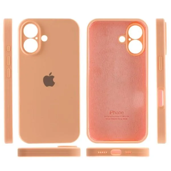 Чохол Silicone Case Full Camera Protective (AA) для Apple iPhone 16 Plus (6.7") — Помаранчевий — фото 3 Чохол Silicone Case Full Camera Protective (AA) для Apple iPhone 16 Plus (6.7") — Помаранчевий — фото 3
