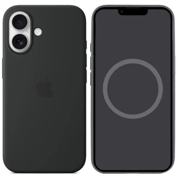 Чохол Silicone case (AAA) with Magsafe and Animation для Apple iPhone 16 Plus (6.7") — Чорний — фото 5