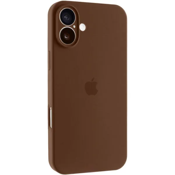 Чохол Silicone Case Full Camera Protective (AA) для Apple iPhone 16 Plus (6.7") — Коричневий