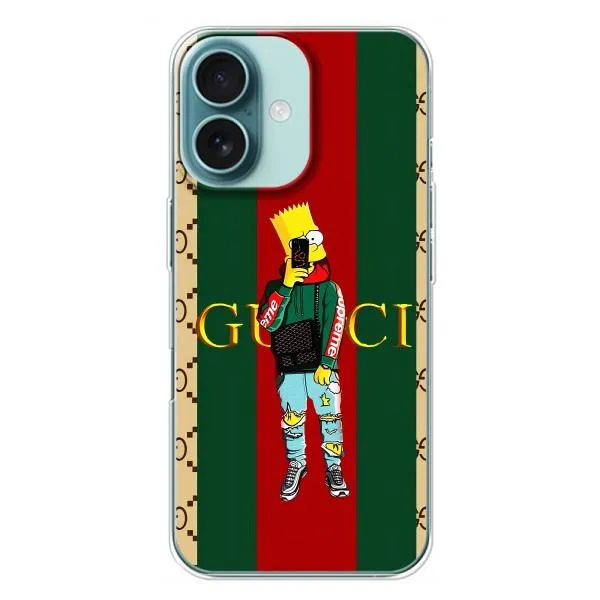 Чохол з принтом «Барт ГУЧЧІ» для iPhone 16 Plus