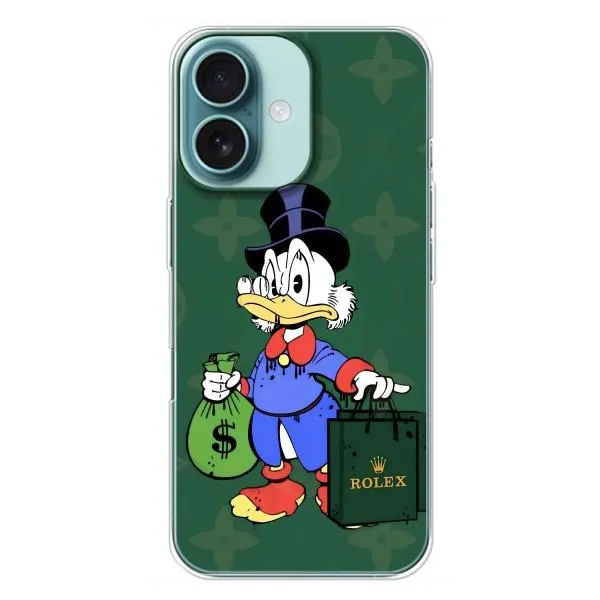 Чехол с принтом «Богатая Утка» для iPhone 16 Plus