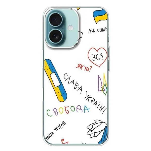 Чохол з принтом «Стикер» для iPhone 16 Plus