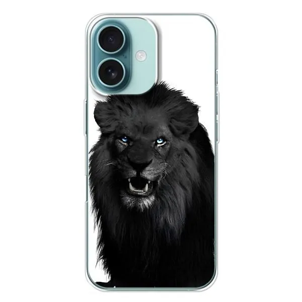 Чохол з принтом «Чорний ЛЕВ» для iPhone 16 Plus